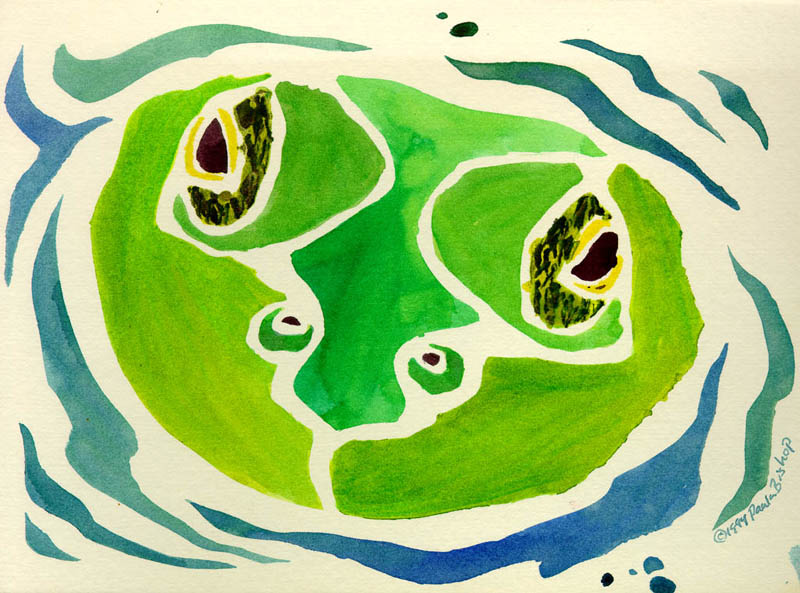Frog in water